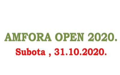 AMFORA OPEN 2020. SUBOTA, 31.10.2020.